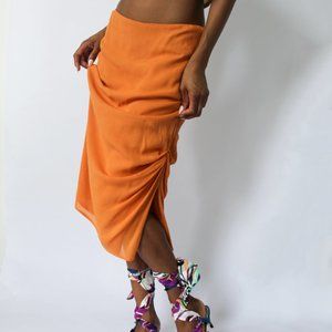 Versace Orange Skirt